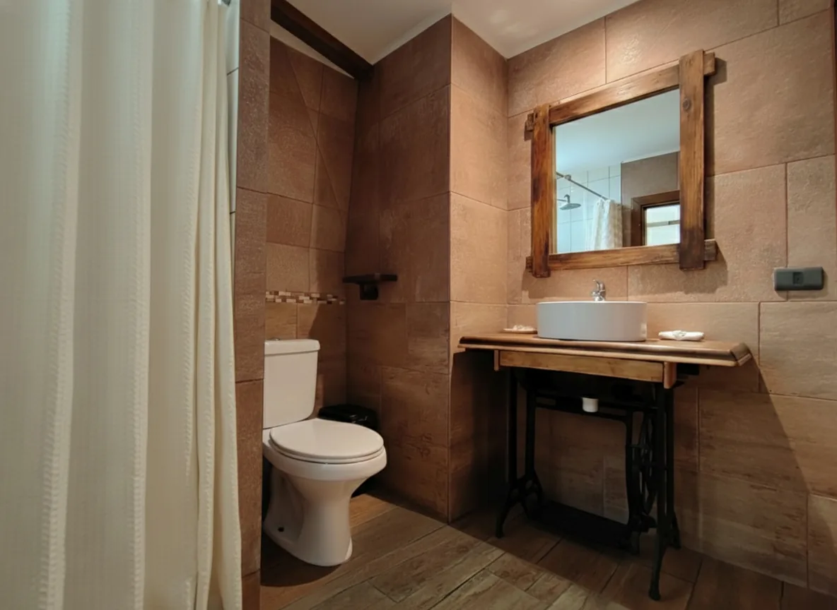 Baño rústico del domo